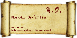 Monoki Orália névjegykártya